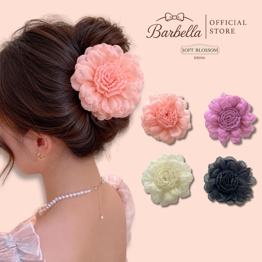 Barbella กิ๊บดอกไม้ผ้าแก้ว  กิ๊บดอกไม้ใหญ่ กิ๊บลูกคุณ รุ่น Soft Blossom (BB096)