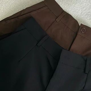 Jinjin shorts กางเกงเอวสม็อค ปลายขาแต่งระบาย