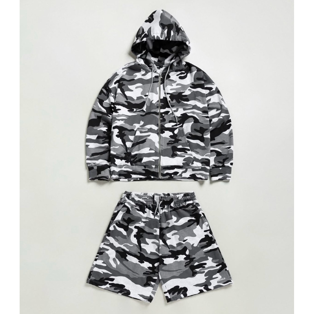 [แท้💯% ของใหม่ พร้อมส่ง] เสื้อฮู้ด และ กางเกงขาสั้น CARNIVAL SS26 CAMO FRENCH TERRY HOODIE & SHORTS