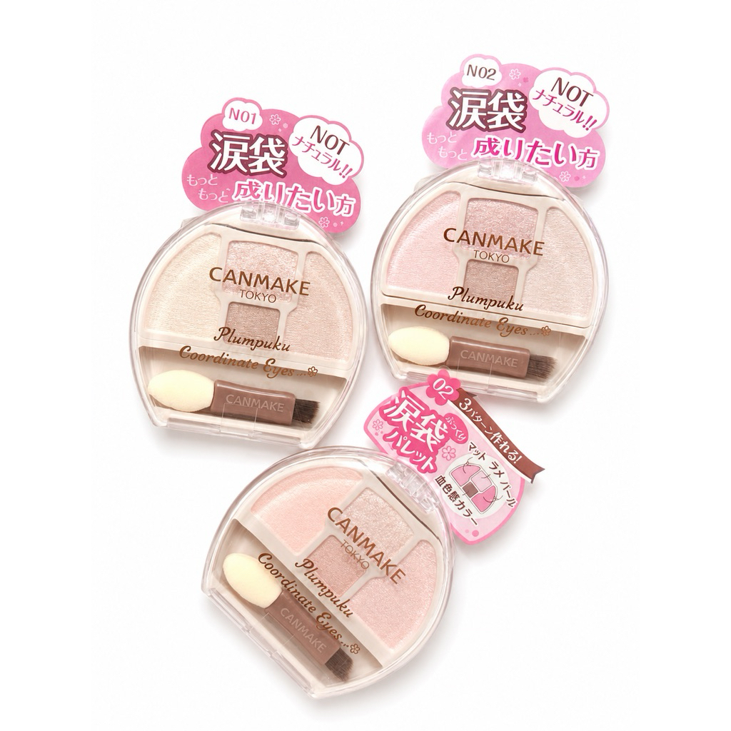 ของแท้100%จากญี่ปุ่น Canmake Plumpuku Coordinate Eyes  พาเลทดอลลี่อายแคนเมค