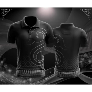 เสื้อโปโล สีดำแขนสั้น ผ้าใส่เย็นสบาย