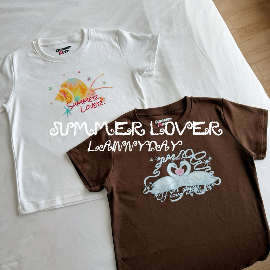 เสื้อ Baby tee ตัวยาว งานไซส์ Summer lover