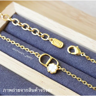 ✨💖สร้อยข้อมือ รุ่นA33 ตัวเรือนสีทองแต่งดีเทลโคลเวอร์4กลับนูนสวย น่ารักตะมุตะมิค่ะ งานสวยตรงปกค่ะ💖✨