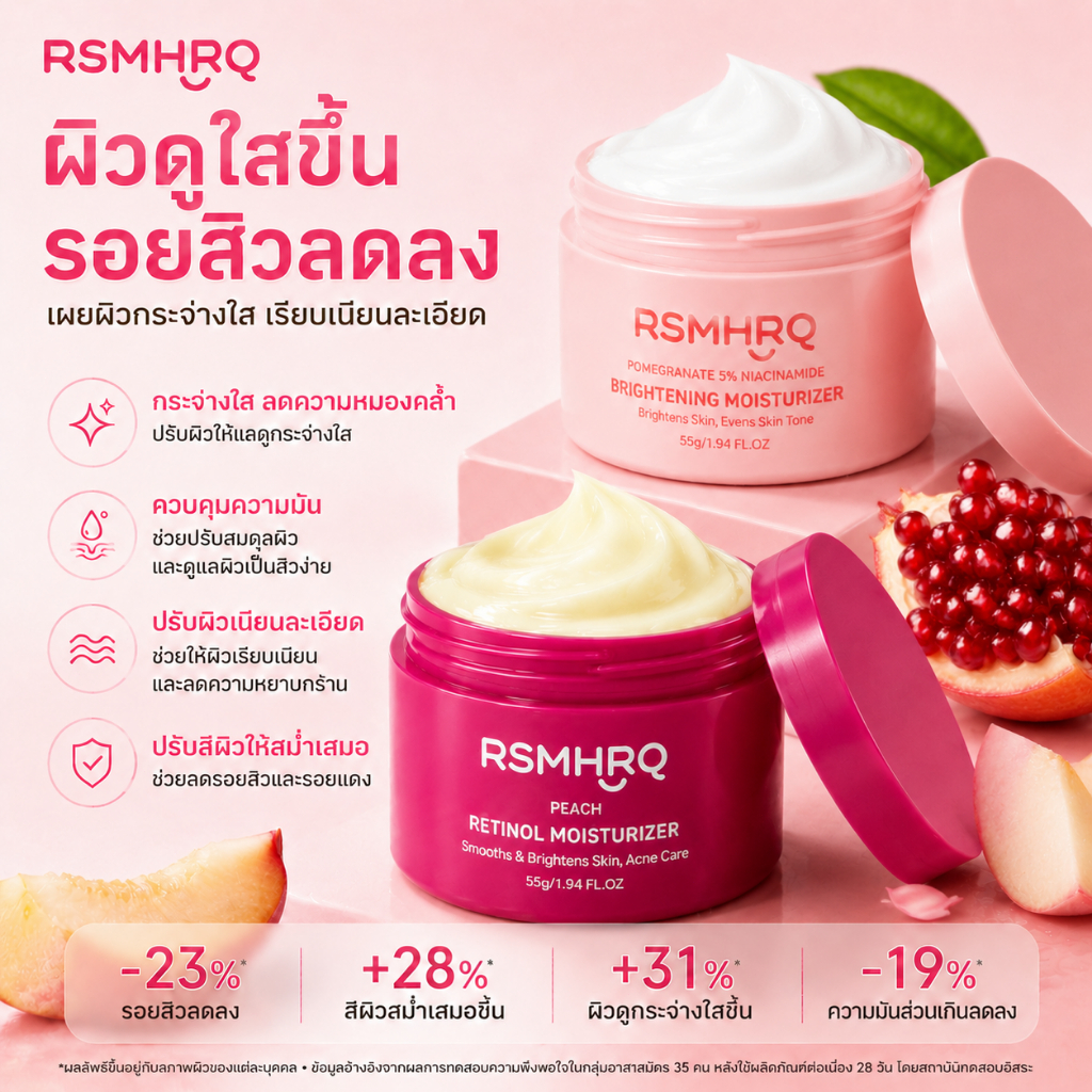 【แนะนำโดยดารา】มอยเจอร์ไรเซอร์เรตินอล ผสานไนอาซินามายด์ กระจ่างใสผิว ชุ่มชื้น ต่อต้านริ้วรอย เหมาะทุกสภาพผิว