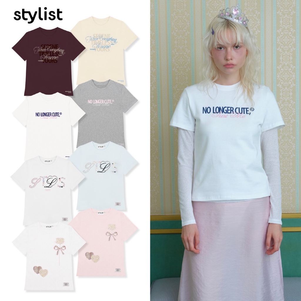 (พร้อมส่ง โค้ด 30% Max 1,000) STYLIST x Brinkkty - Regular Tee  014 - เสื้อยืดเข้ารูปพอดีตัว