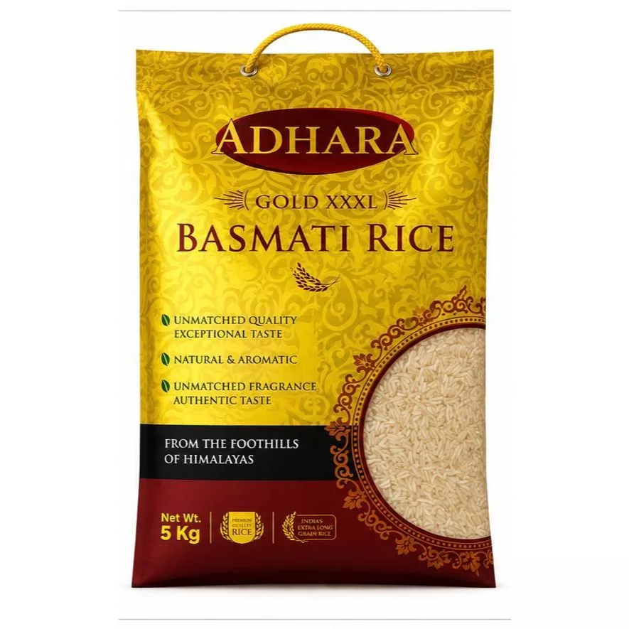 Adhara Gold XXXL Basmati Rice 5 kg อธาราโกลด์ XXXL ข้าวบาสมาติ 5 กก