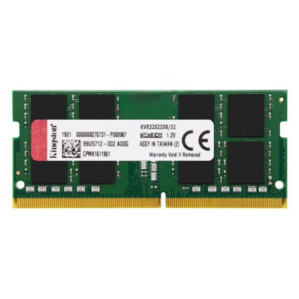 แรม RAM NOTEBOOK DDR4/3200 32GB KINGSTON 32GB BUS3200 (KVR32S22D8/32) ประกัน LT
