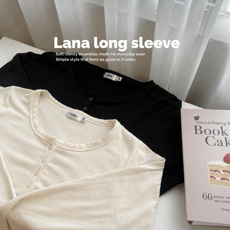 Lana long sleeve เสื้อแขนยาวคอยู ผ้าเรย่อนเกาหลี