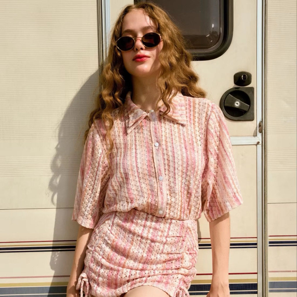 lookbooklookbook layla shirt pomegranate - used - ไซส์ M