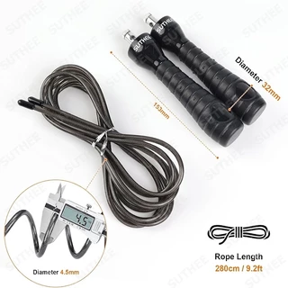 เชือกกระโดด Speed Rope เชือกกระโดดออกกำลังกาย กระโดดเชือกนักมวย ความเร็วสูง pvc น้ำหนักเบา