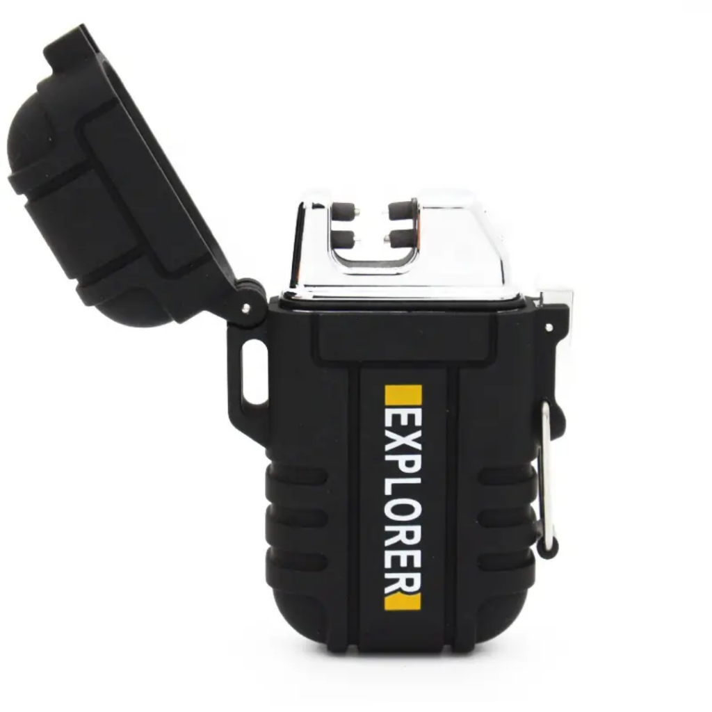 ไฟแช็ก ไฟจุดฉนวน ไฟฉุกเฉิน พร้อม ไฟฉาย ไฟ LED ชาร์จไฟ USB กันน้ำ กันลม