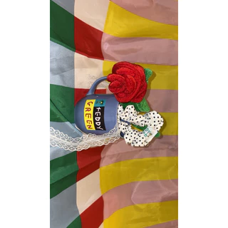 teddy scrunchies ⋆⋆⋆✿ polka dot ♥️ teddy green หนังยางมัดผมลายจุด (ไซส์ปกติ)