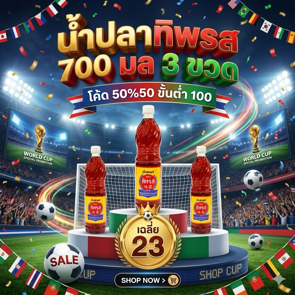 (3ขวดน้ำปลา) ⚽️บอลโลก50%50⚽️ น้ำปลาทิพรส 700 มล.