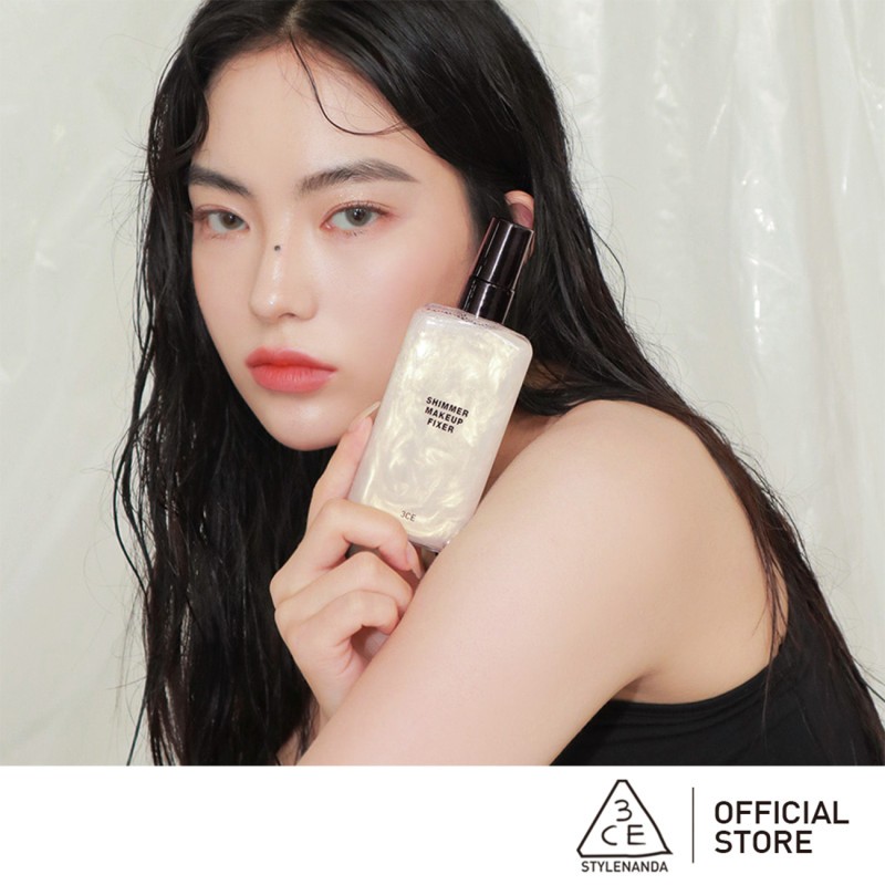 3CE Shimmer Makeup Fixer ทรีซีอี ชิมเมอร์ เมคอัพ ฟิกเซอร์ 95 มล. (สเปรย์ล็อคเมคอัพ)