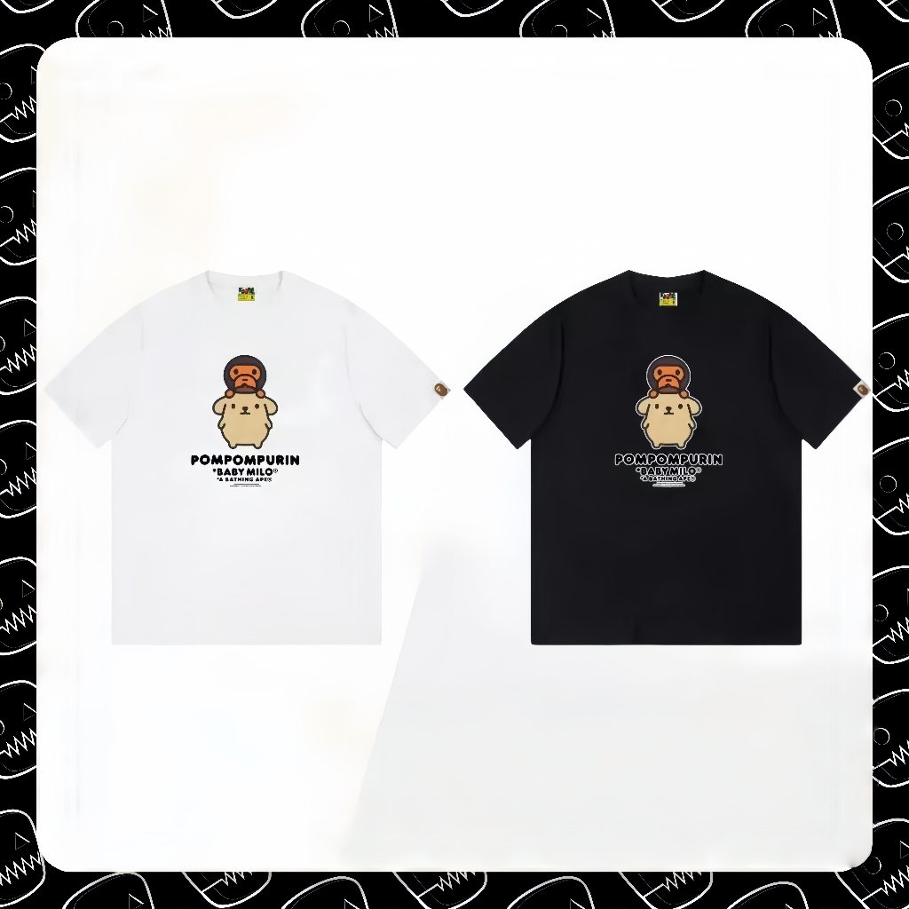 Bape Baby Milo x Pompompurin Tee เสื้อยืด แขนสั้น เสื้อผ้า