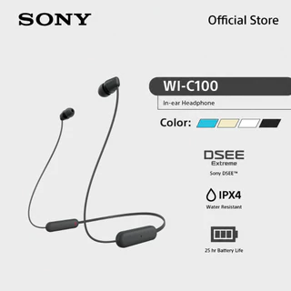 Sony หูฟัง In Ear รุ่น WI-C100 | Wireless Headphones | Bluetooth® 5.0 | IPX4 | Easy hands-free calling