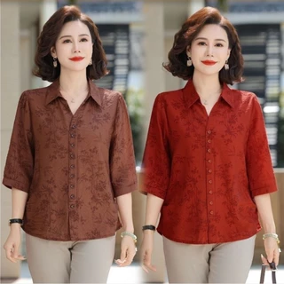 เชิ้ตผู้ใหญ่สดใส มี 4โทนสี🥰 เสื้อเชิ้ตแบบใหม่ทรงสวยผู้ดี ผ้านิ่มใส่สบายไม่ยับด้วย#พร้อมส่ง#เชิ้ตผู้หญิง#ส่งฟรี#คุณนาย
