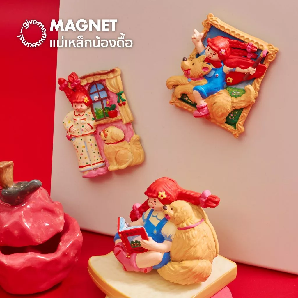 MAGNET แม่เหล็กน้องดื้อติดตู้เย็น เพ้นต์มือ give.me.museums