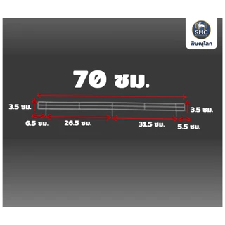 กันตกชั้นวางสินค้า หน้าแผ่นชั้น สำหรับชั้นมินิมาร์ท มี 3 ขนาด ยาว 70ซม. 90ซม. และ 120ซม.