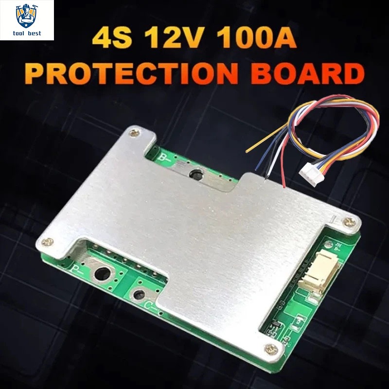 4S 12V Max 100A Bms Lifepo4 Lithium Iron Phosphate Battery Protection Balanced Charging for Bor Listrik Cars Motorcycles