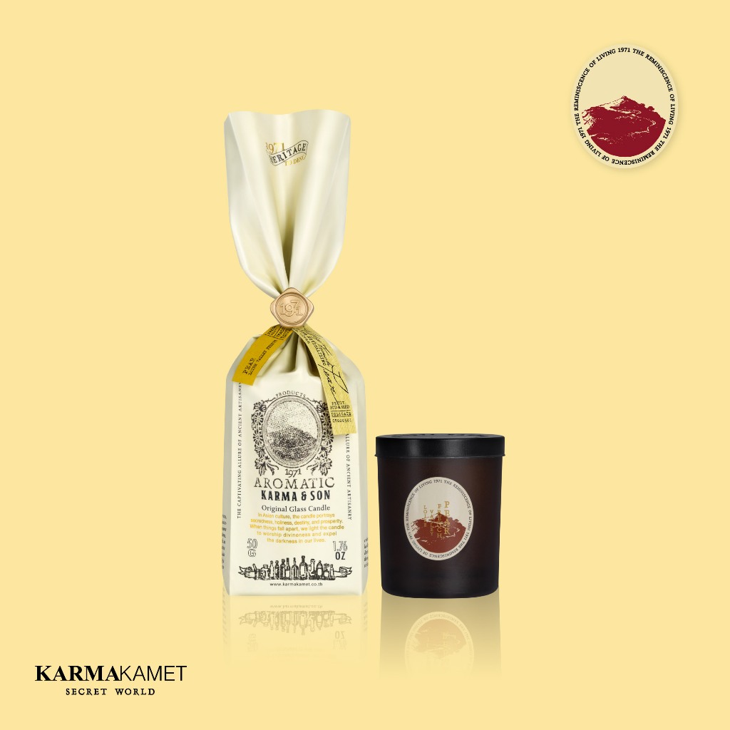 KARMAKAMET | Original Glass Candle (S) 120 g  | คามาคาเมต เทียนหอม ตกแต่งบ้าน ปรับอากาศ ผ่อนคลาย ของขวัญ
