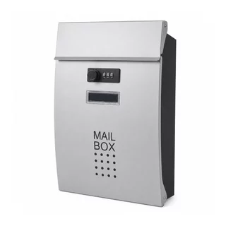 mailbox กล่องไปรษณีย์หน้าบ้าน ขนาด 37.5x25.5x8.5 ซม มีหลายสี ตู้จดหมายล็อกรหัส ดีไซน์โมเดิร์น