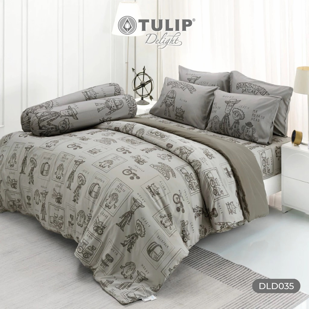 ครบชุด 6 ฟุต 6 ชิ้น เเบรนด์ TULIP (ลิขสิทธิ์เเท้) กันไรฝุ่น ผ้าcotton100% ทอ 330 เส้นด้าย