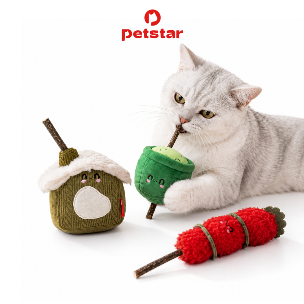 Petstar ของเล่นแมว Catnip Toy 3 ดีไซน์สุดน่ารัก วัสดุนุ่ม ปลอดภัย แคทนิปเกรดพรีเมียม ช่วยดึงดูดความสนใจ