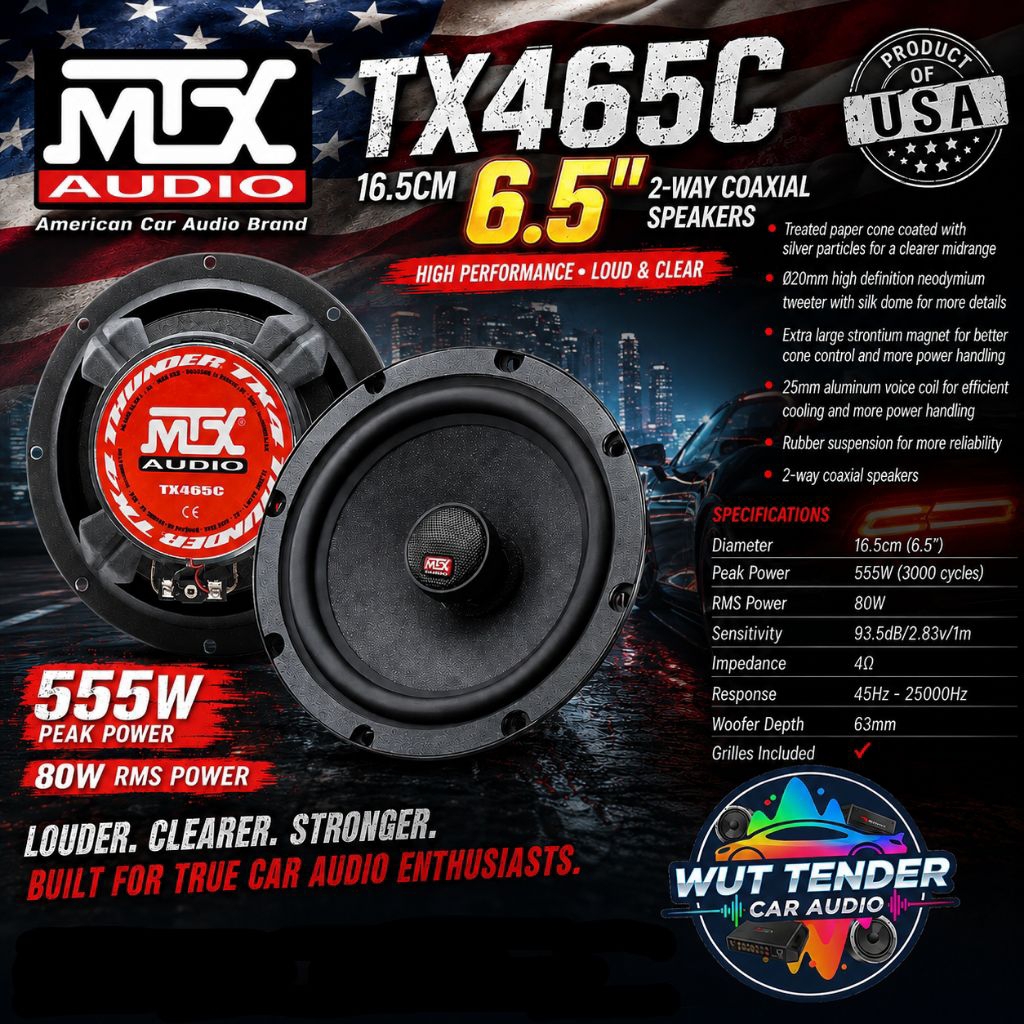 MTX TX465C ลำโพงขนาด 6.5" แกนร่วม 2 ทาง สัญชาติ🇺🇸