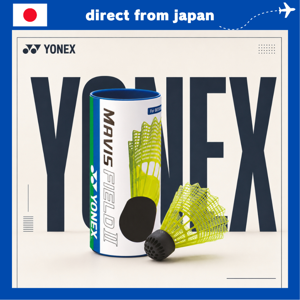 YONEX Mavis Field II Outdoor Badminton Shuttlecocks - Pack of 3, Yellow