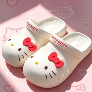 พร้อมส่ง รองเท้าเเตะหัวโต( งานป้าย ) ลายเเมว สำหรับผู้หญิง พื้นนุ่ม ใส่สบาย มีสายรัดส้น มี 4 สี ดำ ชมพู น้ำตาล ขาว