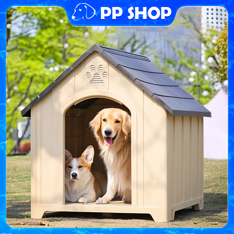 dog house บ้านสุนัข บ้านสุนัขใหญ่ กลางแจ้งกันฝน บ้านสัตว์เลี้ยง บ้านสุนัขไม้เทียม