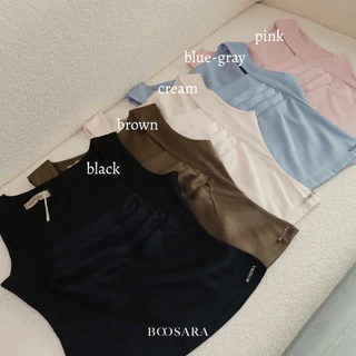 BOOSARA : Dahlia Set (ดาเลีย) ชุดเซ็ตเสื้อ+กางเกงขายาวทรงกระบอกใหญ่ ใส่ไปทำงานหรือไปเที่ยวก็เอาอยู่- BSR C.