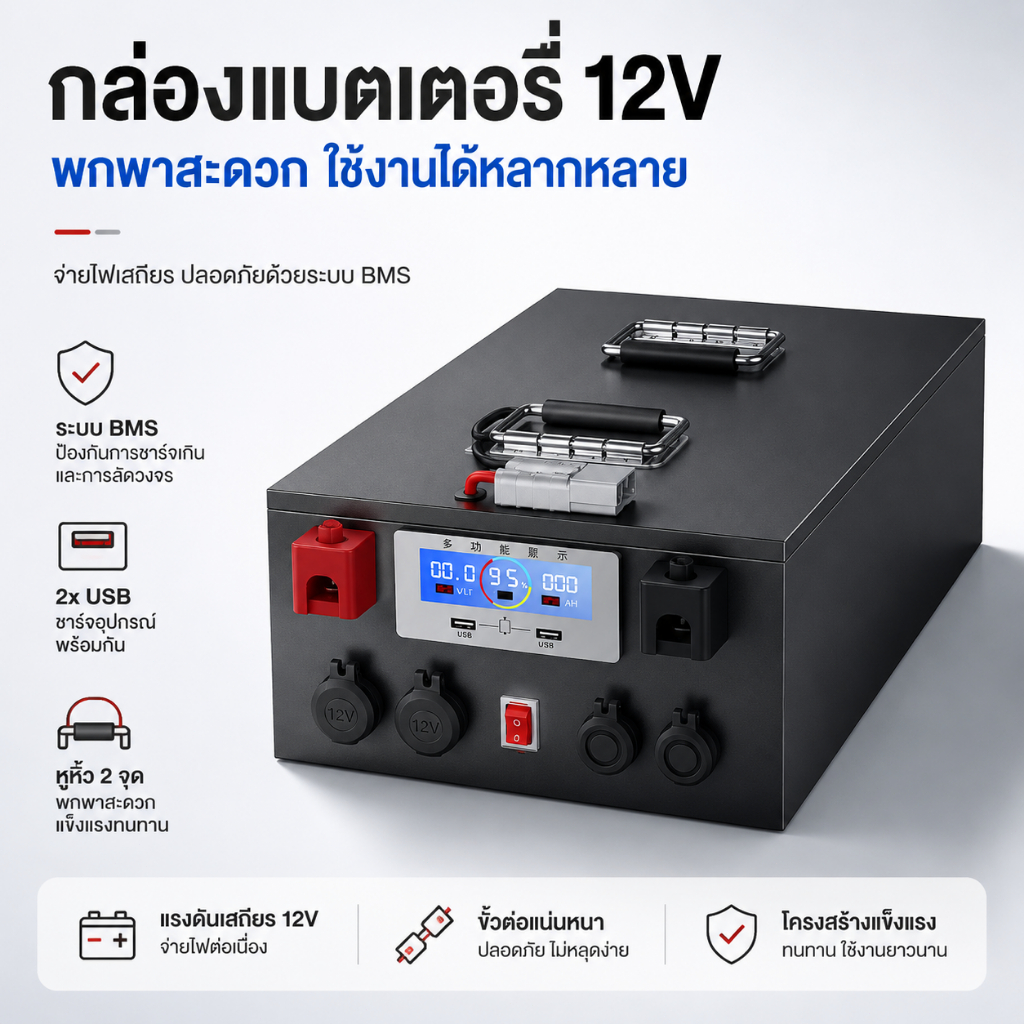 【รองรับ COD】พร้อมส่งไทย แบตลิเธียม LiFeP04 CATL 12v 100-200ah ราคาส่งโรงงานมาเองเกรดA