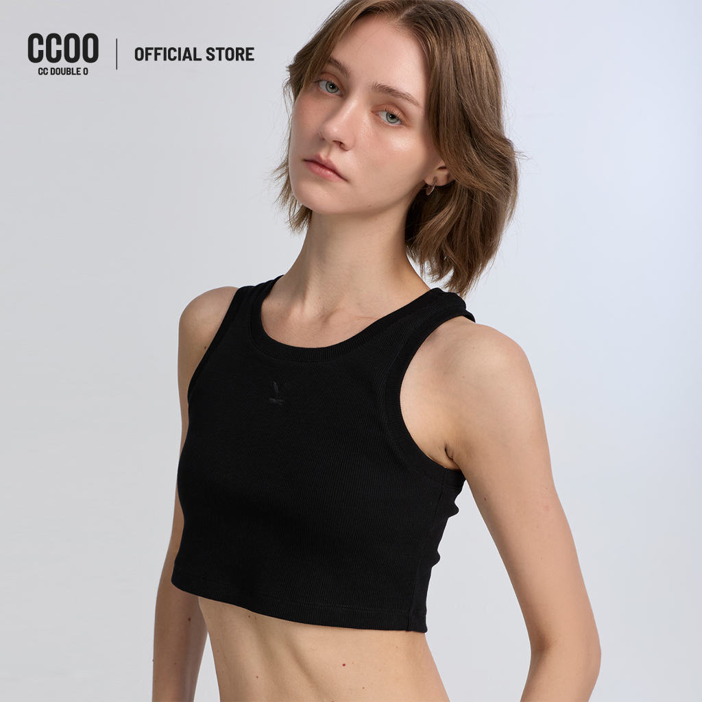 CC DOUBLE O RIBBED SUPER CROPPED TANK TOP ผู้หญิง เสื้อกล้ามครอปผ้าร่อง รุ่น O26WGWA249 (AW26 #P1)