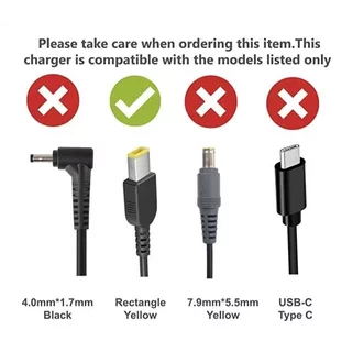 อะแดปเตอร์โน๊ตบุ๊ค เลอโนโว่ หัวUSB 90W 20V 4.5A อินเทอร์เฟซ USB พร้อมสายไฟ AC สายชาร์จโน๊ตบุ๊ค Lenovo Adapter Charger