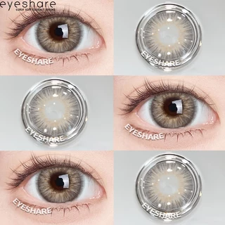 Eyeshare 1 คู่คอนแทคเลนส์สี มีค่าสายตา 0.00~-6.00 AURORA สีน้ำตาล ปริมาณน้ำ 38% Contact Lens 14.2mm