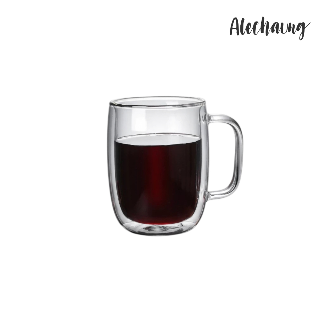 แก้วกาแฟ แก้วใสสองชั้น Glass แก้วดับเบิ้ลเลเยอร์ ใส่กาแฟ ชา น้ำผลไม้ แตกเคลมได้ Simple_office