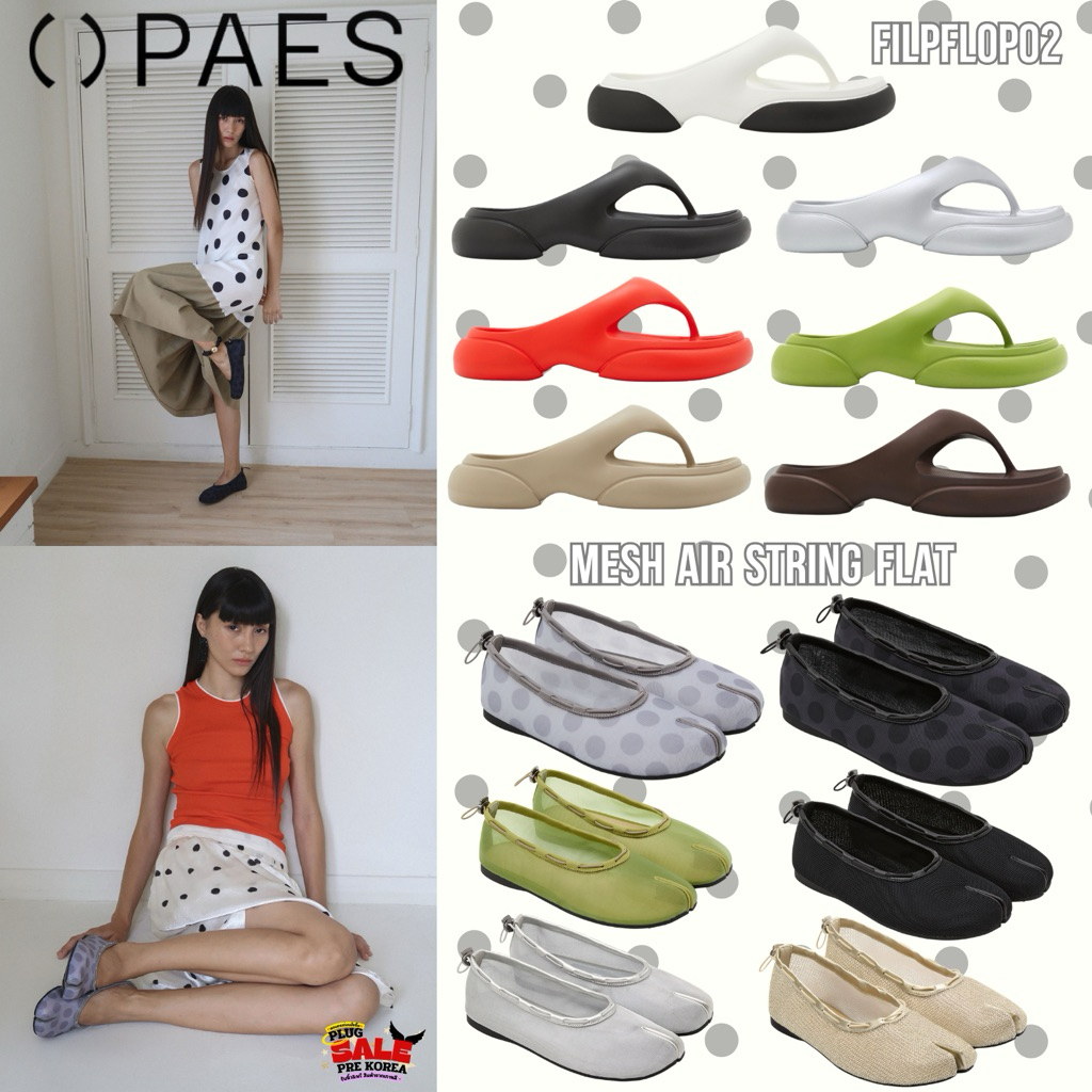 [🇰🇷Preorder สอบถามก่อนสั่งซื้อ] รองเท้า Paes Flip Flops 02 / Mesh Air String Flat