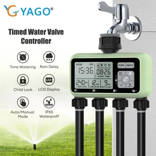 RCYAGO ตัวตั้งเวลารดน้ำ WiFi Tuya โซล่าเซลล์ Smart Timer 1-4 โซน สวน สนามหญ้า ฟาร์ม