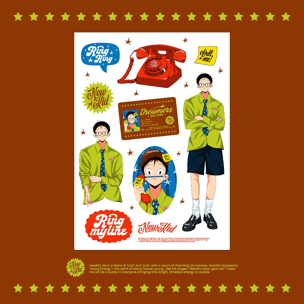 NewKid Ring My Line สติกเกอร์ ตกแต่ง