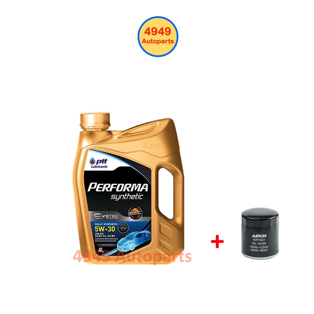 น้ำมันเครื่อง PTT Performa Synthetic 5W-30 5W30 API SQ สังเคราะห์
