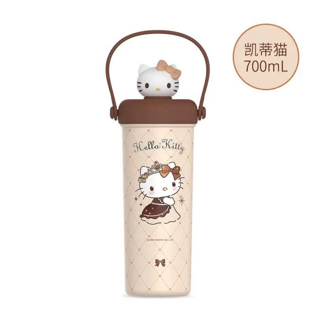 กระติกน้ำเก็บอุณหภูมิหูหิ้ว Sanrio สินค้าลิขสิทธิ์แท้💯💯💯 แบบมึหลอดดูด ขนาดความจุ 700 ml สแตนเลส 316 ราคา 579 บาท