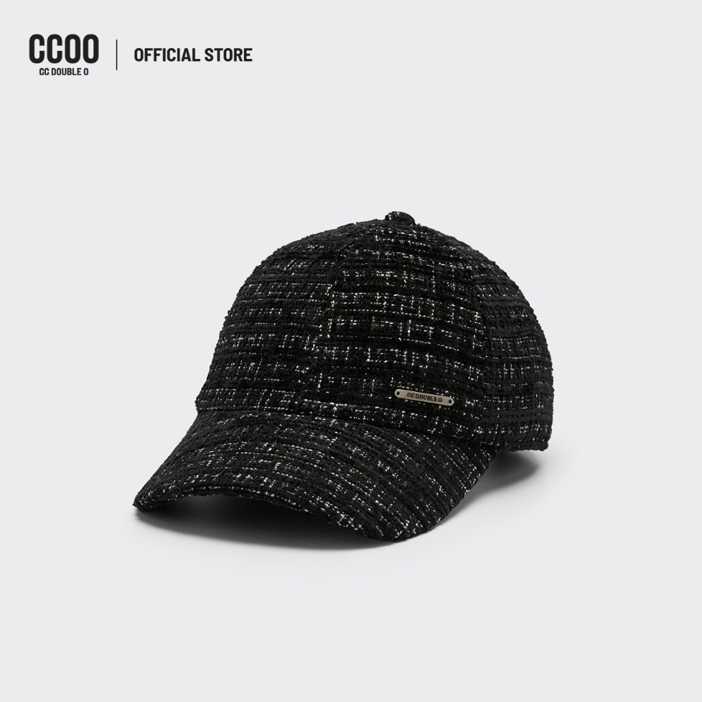 CC DOUBLE O TEXTURED TWEED BASEBALL CAP ผู้หญิง หมวกแก๊ปผ้าทวีด รุ่น O26WAWA010 (AW26 #P1)