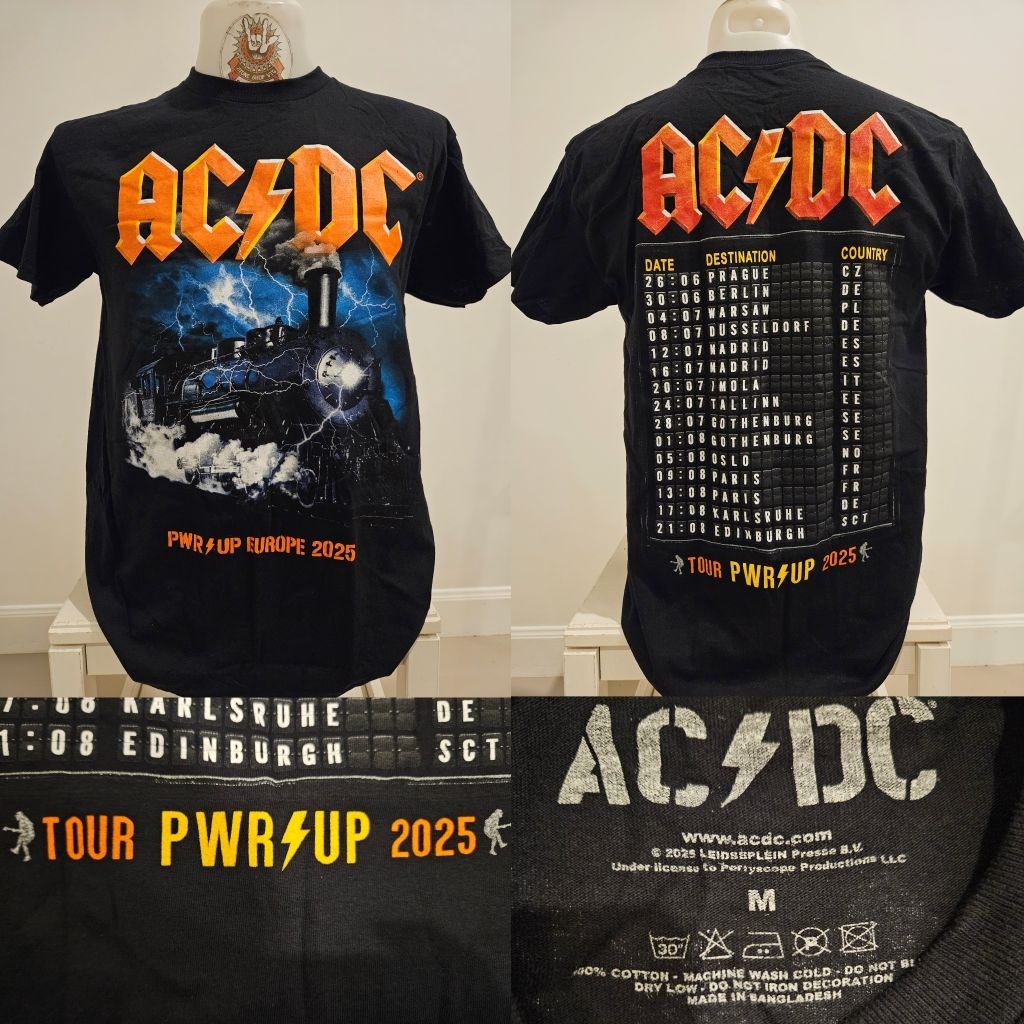 🌍เสื้อวง AC/DC (เอซีดีซี) เสื้อวงงานลิขสิทธิ์แท้นำเข้า 100% ป้ายปั้มคอ UK ของแท้ สินค้ามือ1🌏