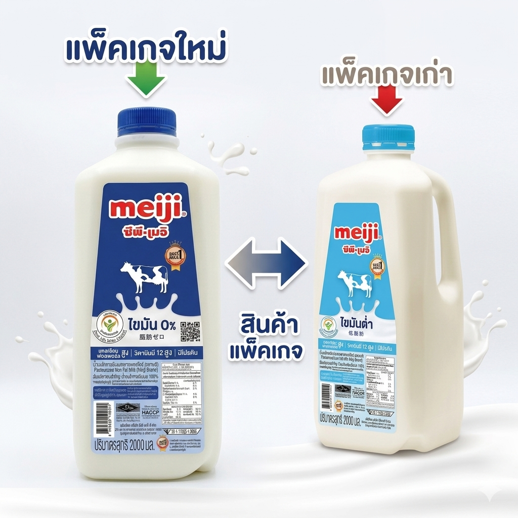 [8850329102815] Meiji Non Fat High Calcium 2 L. (081) เมจิ พาสเจอร์ไรส์ สูตรปราศจากไขมัน แคลเซียมสูง 2 ลิตร