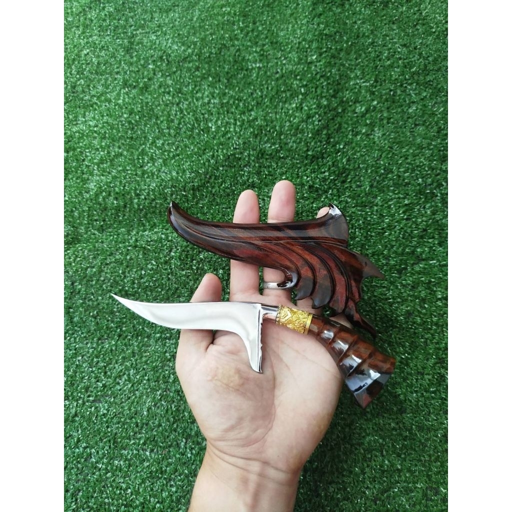 มมีดเดือยไก่ 4 นิ้ว งานตีเหล็กก้านวาล์วไม่ขึ้นสนิมคมๆ ไม้ขาวดำ สินค้าสวยงามตรงปก ชัดเจน