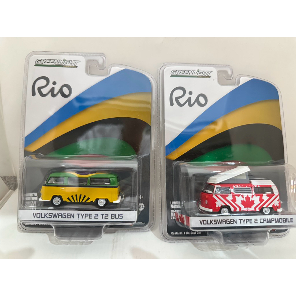 Greelight Rio Volkswagen Type2 T2 Bus ชุด 6 คัน