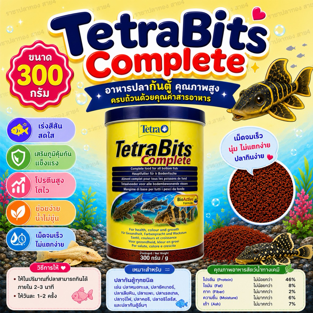 TetraBits Complete เต็ทตร้า ขนาด 300 กรัม