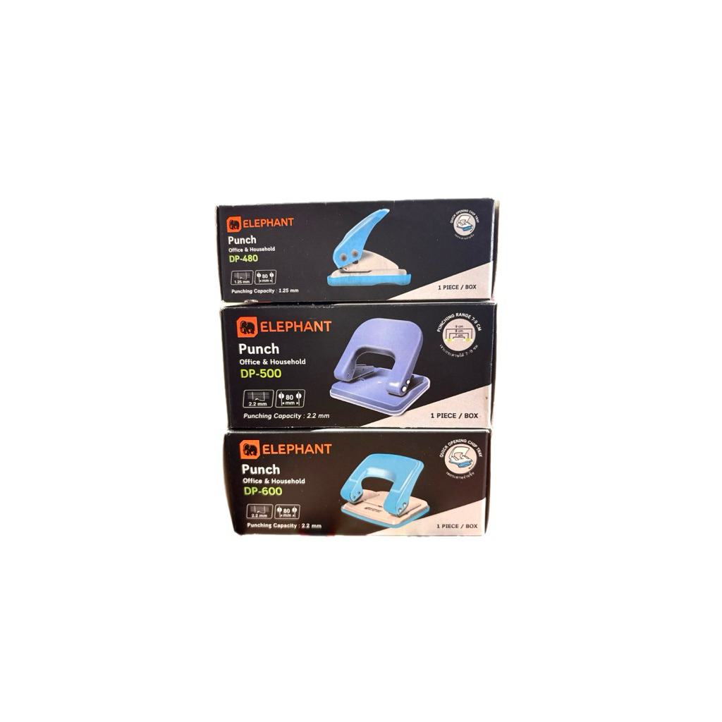 เครื่องเจาะกระดาษ Elephant รุ่น DP-480 ,DP-500, DP-600 คละสี